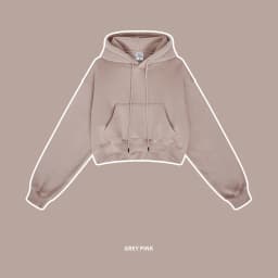 ZODF Chic Sexy Women Super-short Fleece Cropped Hoodies Girl Female Hip Hop Loose 345gsm Solid Hooded Pullover Streetwear HY0340