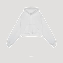 ZODF Chic Sexy Women Super-short Fleece Cropped Hoodies Girl Female Hip Hop Loose 345gsm Solid Hooded Pullover Streetwear HY0340