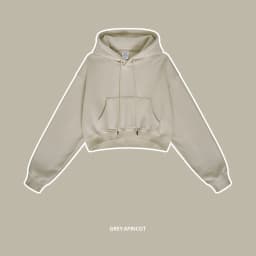 ZODF Chic Sexy Women Super-short Fleece Cropped Hoodies Girl Female Hip Hop Loose 345gsm Solid Hooded Pullover Streetwear HY0340