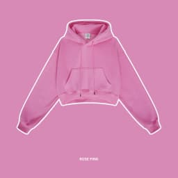 ZODF Chic Sexy Women Super-short Fleece Cropped Hoodies Girl Female Hip Hop Loose 345gsm Solid Hooded Pullover Streetwear HY0340