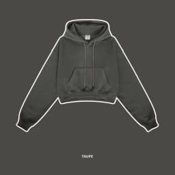 ZODF Chic Sexy Women Super-short Fleece Cropped Hoodies Girl Female Hip Hop Loose 345gsm Solid Hooded Pullover Streetwear HY0340