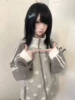 2026 Japanese Cat Embroidery Grunge Sweatshirts Women Y2k Aesthetic Patchwork Loose Hoody Casual Stand Neck Hoodie Preppy Style