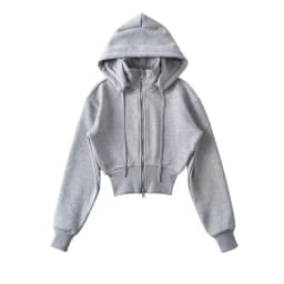 Zipper Fleece Lined Hooded Sweatshirt Jacket Loose Casual Sportswear Stand Collar Removable Hat Autumn Winter Women's Clothing
