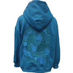 Starfish Whale Embroidery Hibiscus Sweatshirt Autumn Preppy Oversized Graphic Hoodies for Women Teen Girls Long Sleeve Pullover