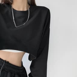 Korean Fashion Short Sweatshirts Women Sexy Solid Color Loose Crop Tops Woman Casual Streetwear Plus Size Pullovers Female
