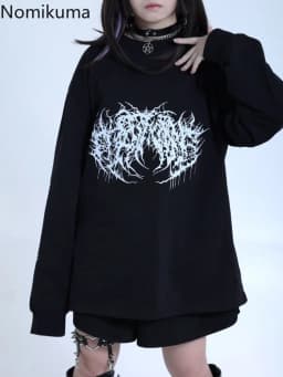 2025 Ropa Mujer Streetwear Hip-hop Hoodies Women Clothes Japanese Harajuku Tops O-neck Casual Sweatshirts Print Chic Y2k Hoodie