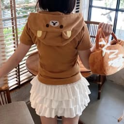 Women Japanese Style Kawaii Sweet Tops 2025 Y2k Harajuku Streetwear Hoodies Cute Cartoon Print Zipper Sweatshirt Soft Girl