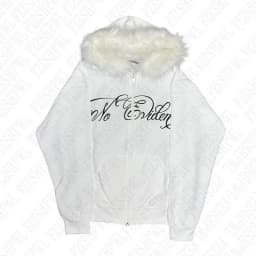 Y2k Gothic Punk Hip Hop Letter Print Faux Fur Collar Zip Up Hoodie Harajuku Aesthetic 2000s Hoodies Clothes Streetwear EMO Girl