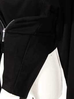 DEAT Fashion Women's Hoodies Turtleneck Irregular Diagonal Zipper Decorate Short Designer Sweatshirt Autumn 2025 New Tide WT051