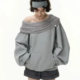 Lazy Wind Casual Sweatshirts Women Off Shoulder Loose Long Sleeve Pullovers Pure Cotton Patchwork Spring Autumn Baggy Solid Tops