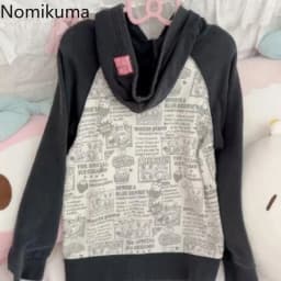 Japanese Hoodies for Women Cartoon Print Sweet Sweatshirts 2025 Ropa Mujer Yk2 Tops Streetwear Hooded Fashion Casual Cute Hoodie