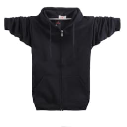 Autumn Winter Fashion Zip-up 95% Cotton Loose Hoody Weatshirt Women And Men Zipper Velvet Long Coat Boyfriend Hooded Blue