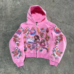 Casual y2k sweatshirt zipper cardigan loose hoodie for women 2024 new versatile printed letters hip-hop geometric pattern