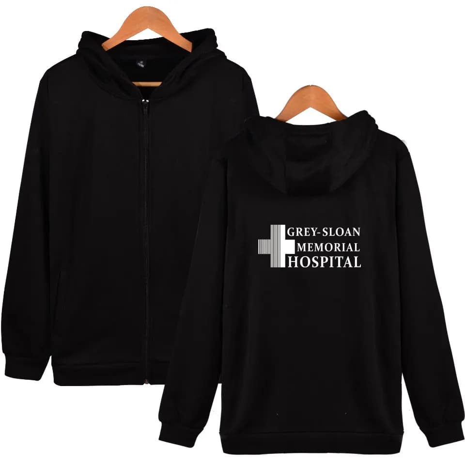 Grey Sloan Memorial Hospital Winter Hoodie Meredith Grey Derek Shepherd Grey's Fleece Warm Jacket Grey's Anatomy Harajuku Coat