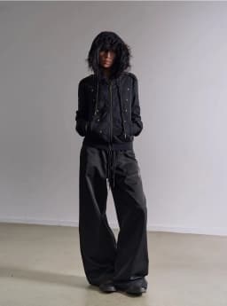 Y2K Vintage Fur Collar Black Zip Up Hoodie Men Women Harajuku Punk Studded Slim Fit Jacket Gothic Autumn Winter Sweatshirt Coat