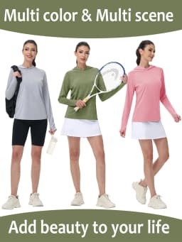 Women's UPF 50+ Sun Protection Hoodie Lightweight Long Sleeve Thumb Hole Hooded Sweatshirt for Hiking, Running & Workout