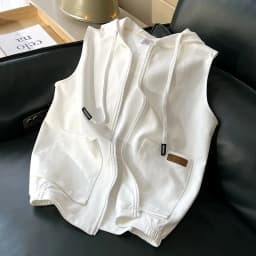 Korean Streetwear Hoodies for Women 2025 Ropa Mujer Hooded Sleeveless Oversized Vest Y2k Tops Casual Zipper Fashion Sweatshirts