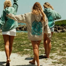 2025 Women Fall Winter Loose Fit Hooded Sweatshirts Back Starfish Whale Embroidery Long Sleeve Oversized Pullover Top Streetwear
