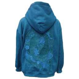 2025 Women Fall Winter Loose Fit Hooded Sweatshirts Back Starfish Whale Embroidery Long Sleeve Oversized Pullover Top Streetwear