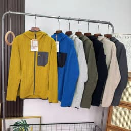 Outdoor Sports Quick Dry Fleece Fabric Hooded Jacket 2025 Autumn Winter Warm Unisex Polyester Fiber Long Sleeve Zipper Closure