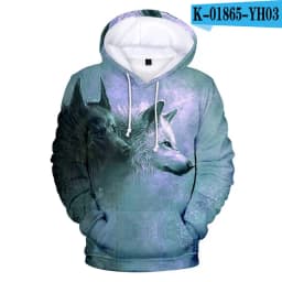 Yin Yang Wolf 3D Printing Men/Women Autumn Winter Tai Chi Wolf Anime Hoodies Sweatshirt Long Sleeve Hoodie Harajuku Cartoon Tops
