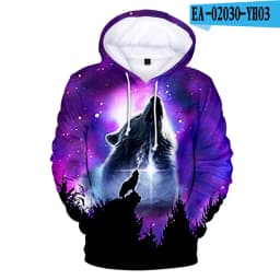 Yin Yang Wolf 3D Printing Men/Women Autumn Winter Tai Chi Wolf Anime Hoodies Sweatshirt Long Sleeve Hoodie Harajuku Cartoon Tops