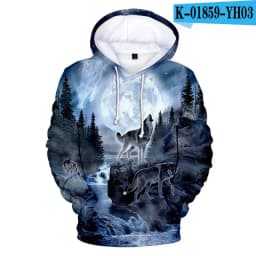 Yin Yang Wolf 3D Printing Men/Women Autumn Winter Tai Chi Wolf Anime Hoodies Sweatshirt Long Sleeve Hoodie Harajuku Cartoon Tops