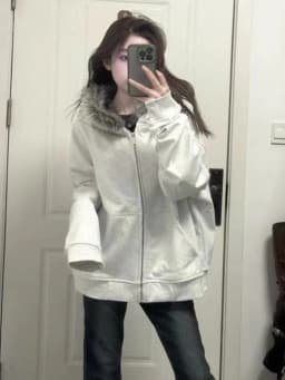 American Vintage Black Faux Fur Sweatshirts Women Letter Printed Subculture Coats with Hooded Female Gothic Harajuku Jackets Y2k