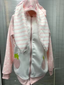 Winter Japanese Kawaii Rabbit Ears Hoodies Sweatshirt Women Design Loose Patchwork Cute Coat Female Chic Korean Popular Cothes