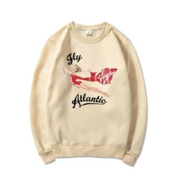 Fly Atlantic Princess Diana Sweatshirt Retro 80s Sporty Crewneck Winter Clothes Women Aesthetic Sweaters Casual Long Sleeve Tops