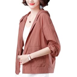 Short Lightweight Breathable Women's Outerwear Loose Fit Sun Protection Clothing Versatile Stylish plus Size Mom's Summer Aut...