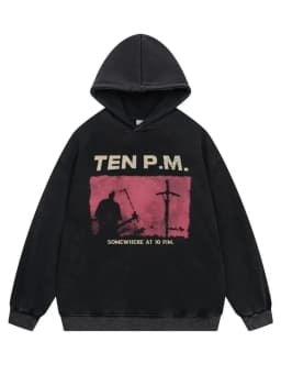 Y2k Trendy Rose Red Letters Hoodies Women Grunge Hip Hop Streetwear Sweatshirt Tops Retro American Oversized Hoodie Men Clothing