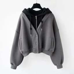 Loose Women's Hoodie Short Cardigan Spring Autumn New Design Sense Small Crowd Matching Open Cardigan Outerwear
