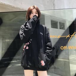 Streetwear Y2K Harajuku Cute Cherry Blossom Graphic Print Oversized Hoodie Gothic Casual Pullover Sweatshirt Men Women Clothing