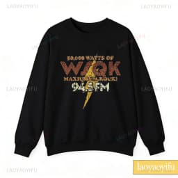WSQK The Squawk 94.5 FM Radio Sweatshirt Wsqk Unisex Sweatshirts Vintage Sci-fi Crewneck 80s Nostalgic Sweater Retro Shirt Gift