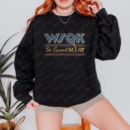 WSQK The Squawk 94.5 FM Radio Sweatshirt Wsqk Unisex Sweatshirts Vintage Sci-fi Crewneck 80s Nostalgic Sweater Retro Shirt Gift