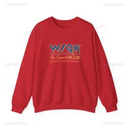 WSQK The Squawk 94.5 FM Radio Sweatshirt Wsqk Unisex Sweatshirts Vintage Sci-fi Crewneck 80s Nostalgic Sweater Retro Shirt Gift