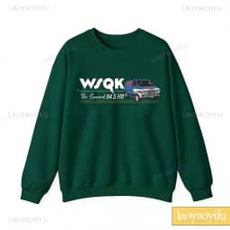 WSQK The Squawk 94.5 FM Radio Sweatshirt Wsqk Unisex Sweatshirts Vintage Sci-fi Crewneck 80s Nostalgic Sweater Retro Shirt Gift