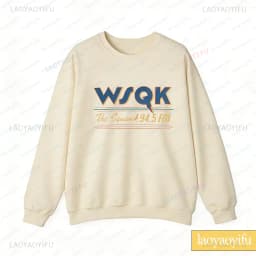 WSQK The Squawk 94.5 FM Radio Sweatshirt Wsqk Unisex Sweatshirts Vintage Sci-fi Crewneck 80s Nostalgic Sweater Retro Shirt Gift