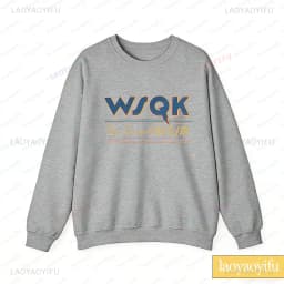 WSQK The Squawk 94.5 FM Radio Sweatshirt Wsqk Unisex Sweatshirts Vintage Sci-fi Crewneck 80s Nostalgic Sweater Retro Shirt Gift