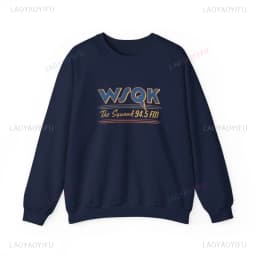 WSQK The Squawk 94.5 FM Radio Sweatshirt Wsqk Unisex Sweatshirts Vintage Sci-fi Crewneck 80s Nostalgic Sweater Retro Shirt Gift