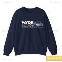 WSQK The Squawk 94.5 FM Radio Sweatshirt Wsqk Unisex Sweatshirts Vintage Sci-fi Crewneck 80s Nostalgic Sweater Retro Shirt Gift