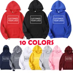 Diy Your Own Design Print Pattern Customize Autumn Long Sleeve Hoodies Solid Color Women Fashion 10 Colors Tops