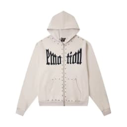 Mixed Emotion Zipper Hoodie Thin 100% Cotton Diamond Pattern Casual Streetwear Sweatshirt Mixed Emotion Jacket Pants