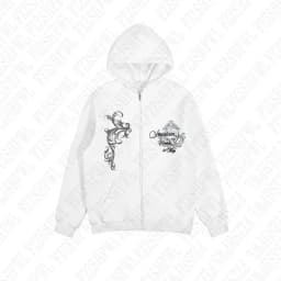 Dark Faux Fur Collar Harajuku Punk Y2K Zip up hoodie High street Skull Zipper Hoodie sweatshirt Retro Hip Hop Top Gothic Jacket