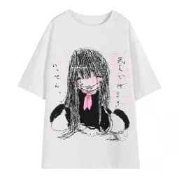Japanese Hoodie Women Vintage Cartoon Print Cool Sudaderas Mujer O-neck Sweatshirt Harajuku Streetwear Pullover Moletom Feminino