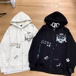 Zip Up Hoodie Jackets Japanese Sweatshirts Preppy Style 2025 Ropa Mujer Hooded Cartoon Zipper Casual Fashion Hoodies Y2k Tops
