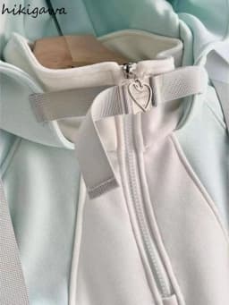 Japanese Oversized Hoodies Women 2025 Ropa Mujer Contrast Color Streetwear Chic Sweet Sweatshirts Hooded Casual Hoodie Y2k Tops