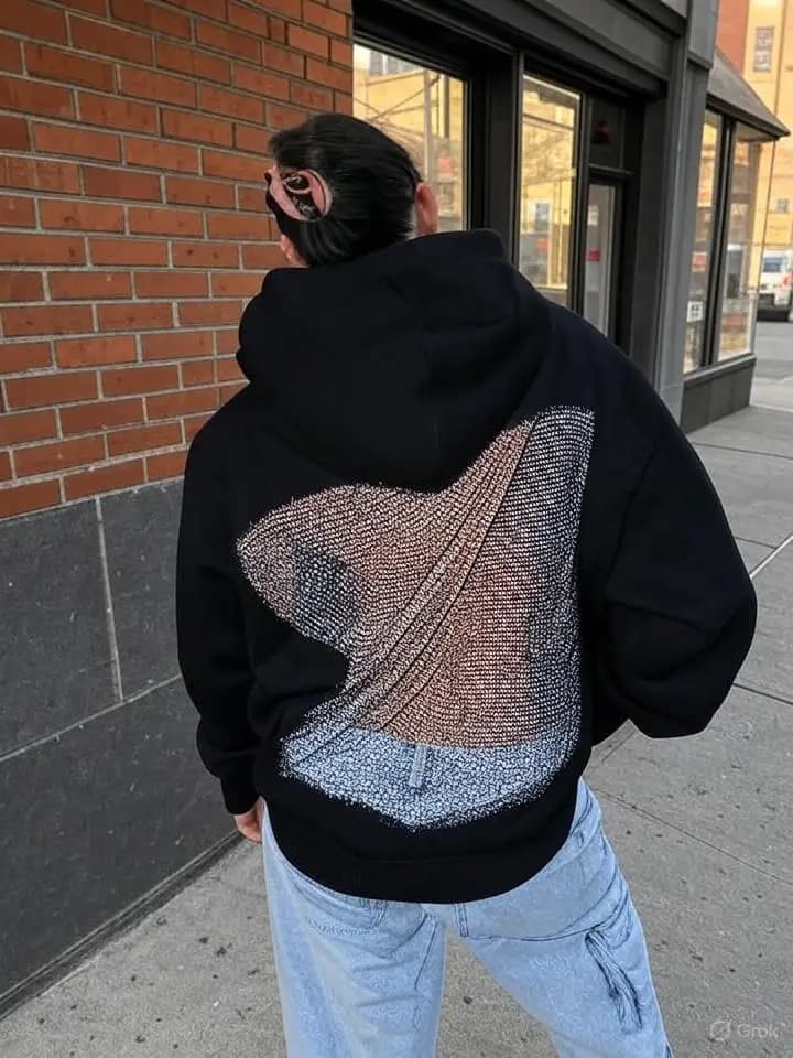 American Sexy Hot Sweetheart Hoodie with Open Back Y2K Clothes Womens Fashion Transparent Mesh Hoodie Pullover Jacket