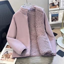 2026 Fashion Polar Fleece Sweatshirt Women's Stand-up Collar Short Coat Autumn Winter Zipper-up Thicken Jacket Lady Warm Tops